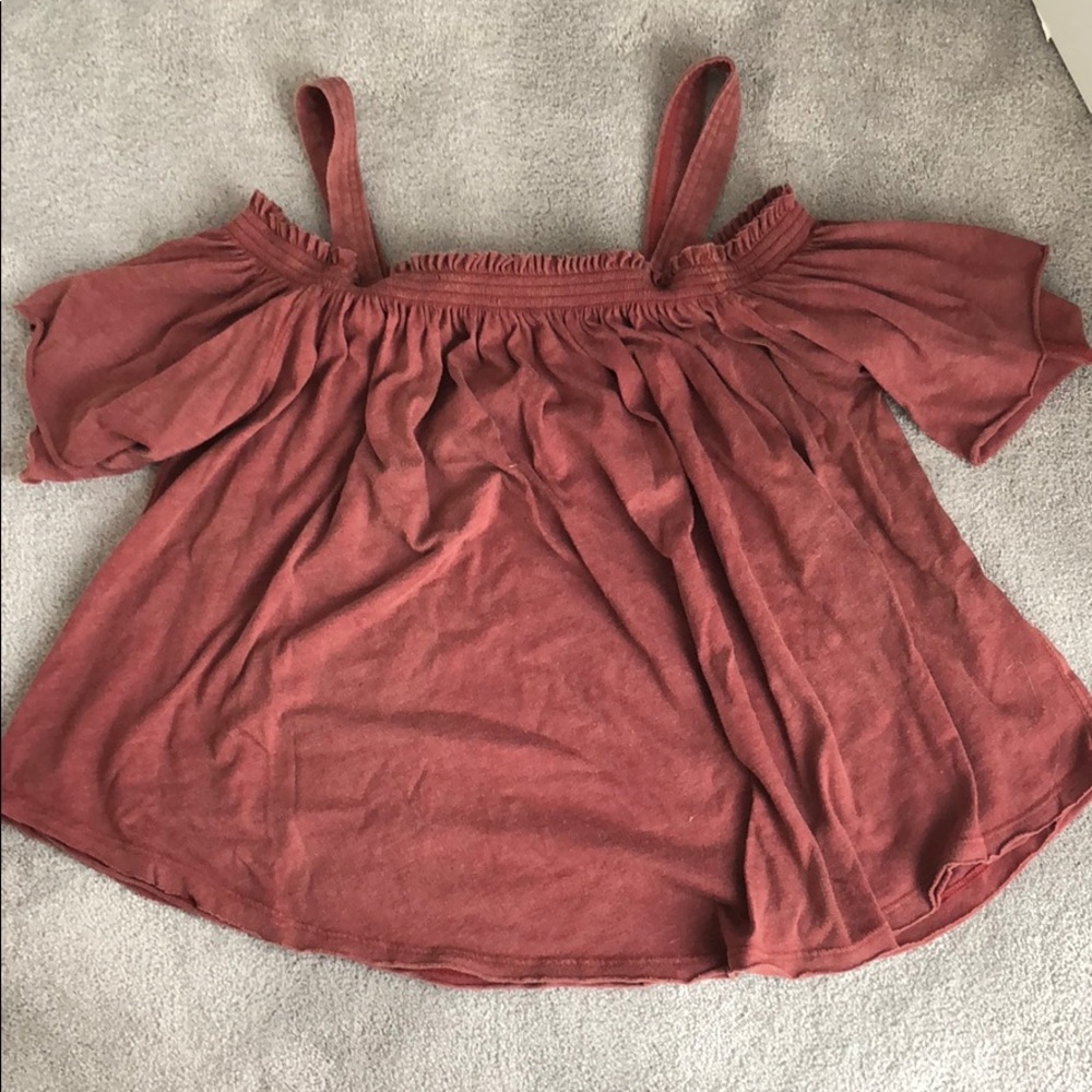 free people red shirt